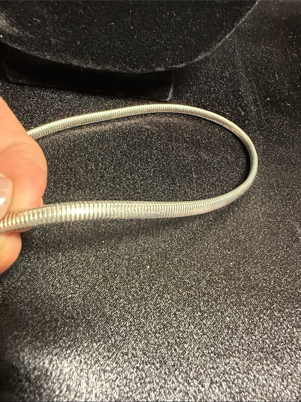 Vintage Coro Silver Herringbone Choker Necklace - Picture 4 of 5